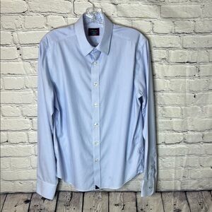 Untuckit long sleeve button up shirt size small blue and white strips size small